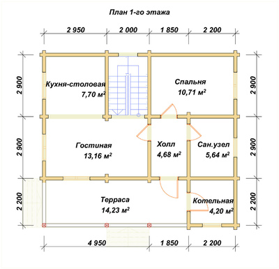 План первого этажа проекта П-207