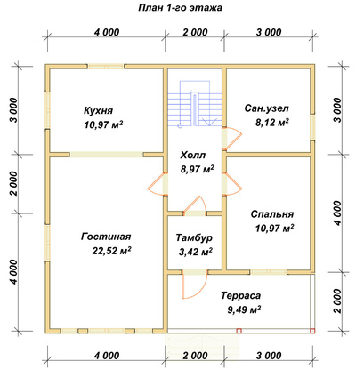 План первого этажа проекта П-226