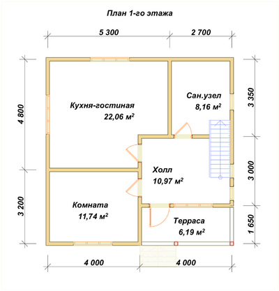 План первого этажа проекта П-228