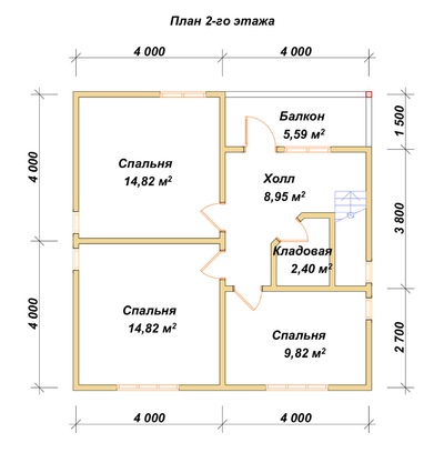 План второго этажа проекта П-228