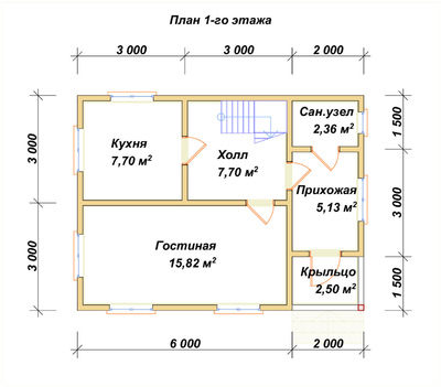 План первого этажа проекта П-48