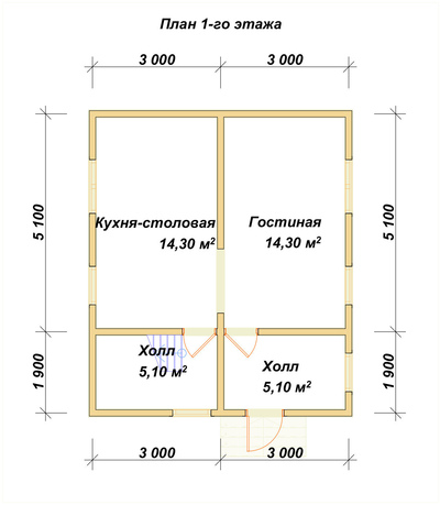 План первого этажа проекта П-81