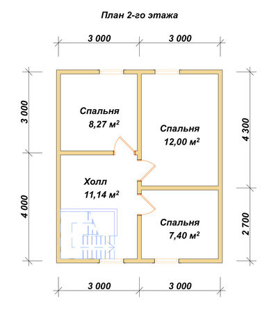 План второго этажа проекта П-81